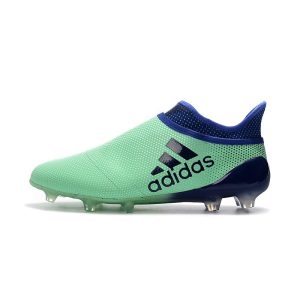 Kopačky Pánské Adidas X 17+ PureSpeed FG – zelená modrá
